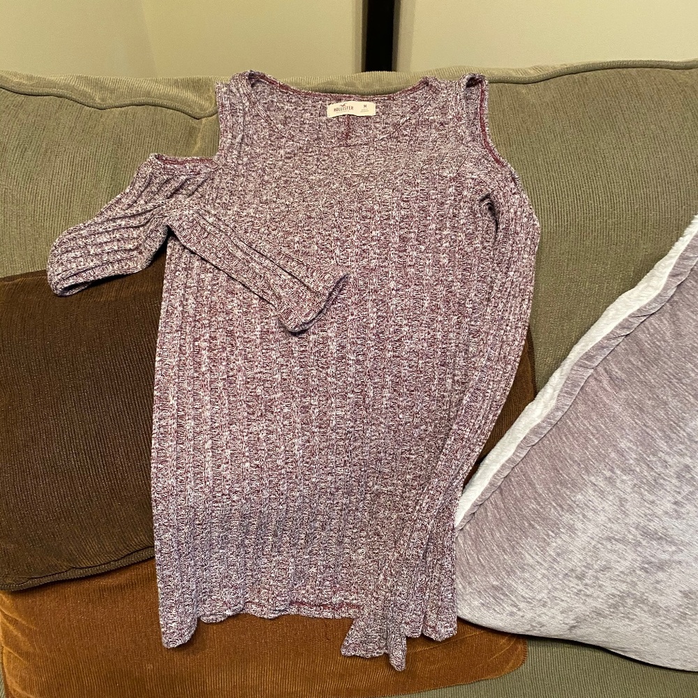 Cold shoulder sweater